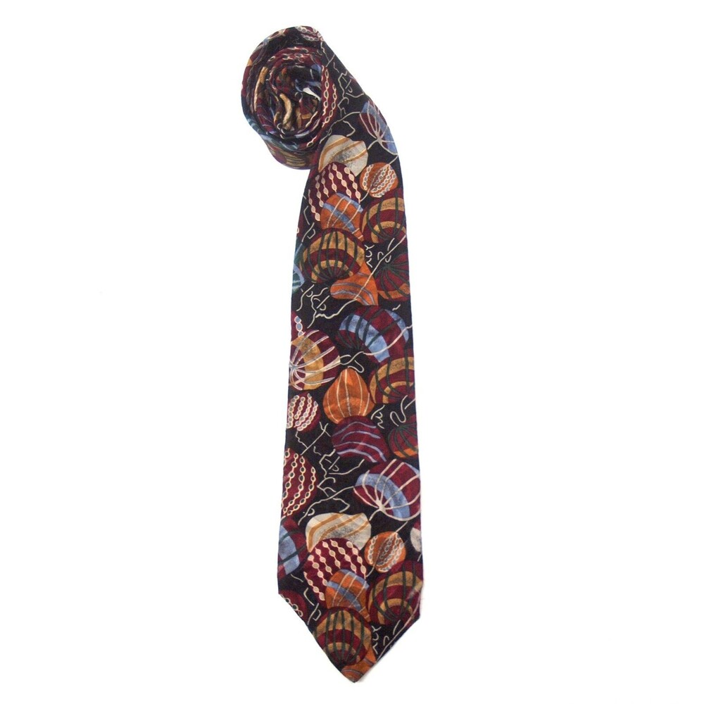 Enrico Battini Men's 100% Silk Necktie 58"L x 3.5"W Geometric Vintage RARE